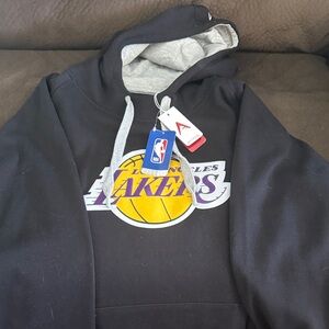 Antigua Black and Gray Lakers Hoodie
